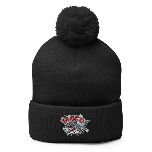 Raging Shark Pom-Pom Beanie